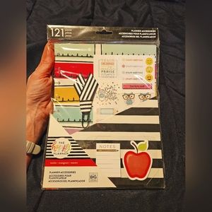 NEW The Happy Planner Classic Size 121 piece Teacher Accessory pack